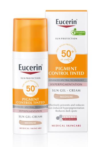 Eucerin Pigment Control Emulze na opalování na obličej s depigmentačním účinkem SPF 50+ středně tmavá 50 ml