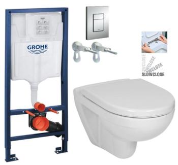 Rapid SL pro závěsné WC 38528SET s chromovou deskou + WC JIKA LYRA PLUS + SEDÁTKO DURAPLAST SLOWCLOSE 38772001 LY5