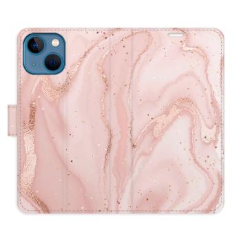 Flipové pouzdro iSaprio - RoseGold Marble - iPhone 13 mini