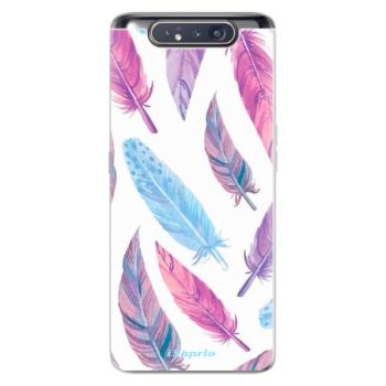 Odolné silikonové pouzdro iSaprio - Feather Pattern 10 - Samsung Galaxy A80