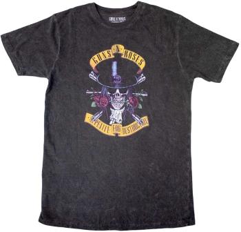 Guns N' Roses Tričko Appetite Washed Unisex Dip-Dye on Black S