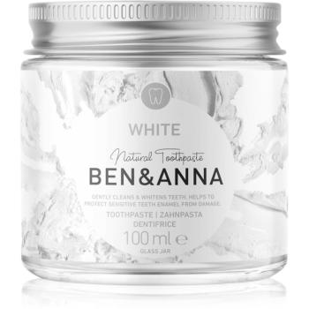 BEN&ANNA Natural Toothpaste White zubní pasta ve skleněné dóze s bělicím účinkem 100 ml