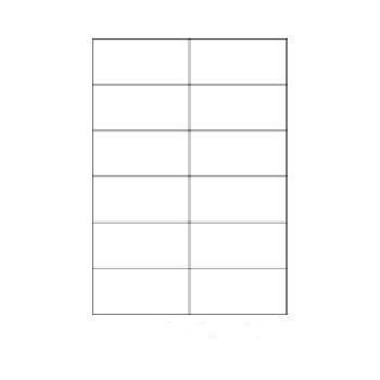 Samolepicí etikety 105 x 49,6 mm, 12 etiket, A4, 100 listů