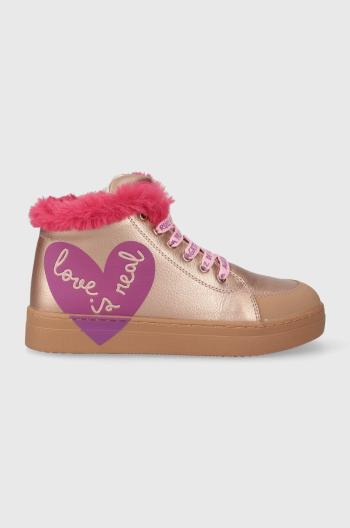 Dětské sneakers boty Agatha Ruiz de la Prada zlatá barva