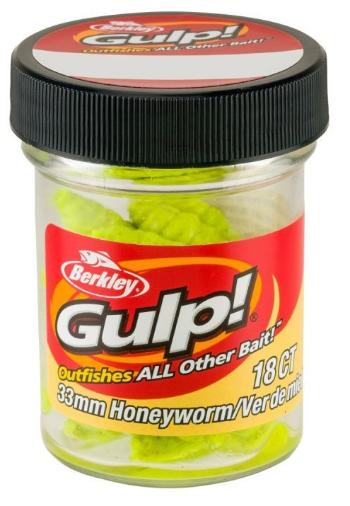 Berkley umělé nástrahy gulp honey worm-chartreuse 3,3 cm