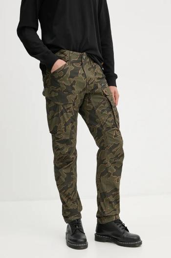 Bavlněné kalhoty G-Star Raw zelená barva, přiléhavé, D02190-D553