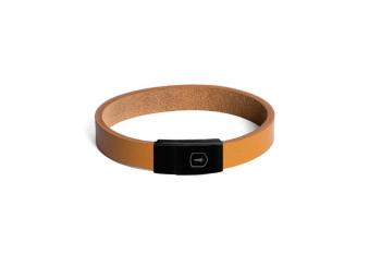 Kožený náramek Cognac Leather Bracelet - Thin - XL=19-20 cm