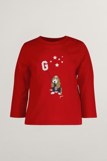 TRIČKO GANT DOG AND STARS GRAPHIC LS TOP RUBY RED