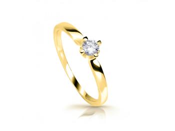 Cutie Jewellery Nádherný prsten ze žlutého zlata se zirkonem Z6898-4041-10-X-1 52 mm