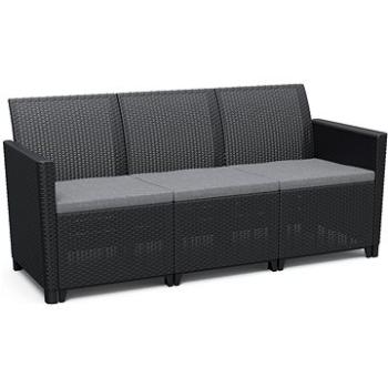 KETER Lavice zahradní CLAIRE SOFA, grafit 163cm (252980)