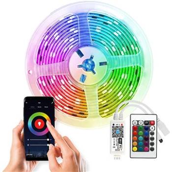 Solight Wifi Smart LED světelný pás, RGB, 5m, sada s adaptérem a dálkovým ovladačem (WM57)