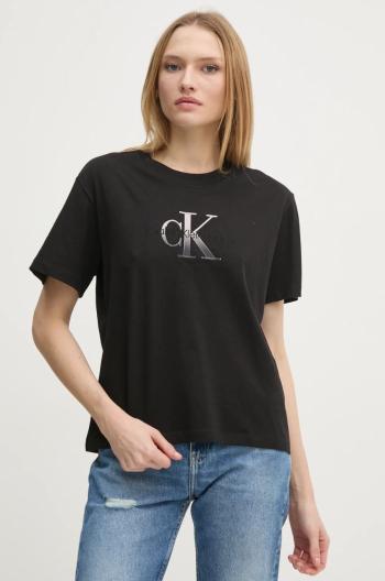 Tričko Calvin Klein Jeans černá barva, J20J224798