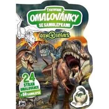 Tvarované omalovánky se samolepkami Dinosauři