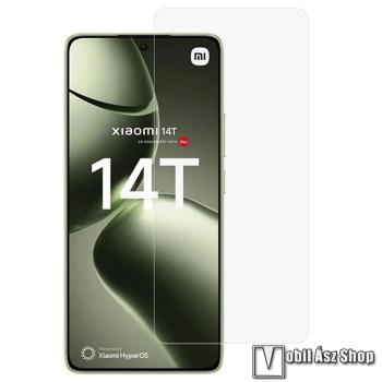 Előlap védő karcálló edzett üveg - 0,3 mm vékony, 9H, Arc Edge, A képernyő sík részét védi - Xiaomi 14T / 14T Pro
