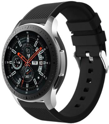 4wrist Silikonový řemínek pro Samsung Galaxy Watch - Černý 22 mm