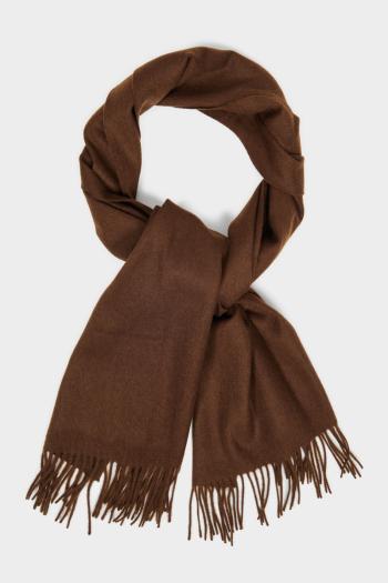 ŠÁLA GANT WOOL WOVEN SCARF RICH BROWN