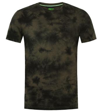 Korda tričko tie dye tee dark olive - m