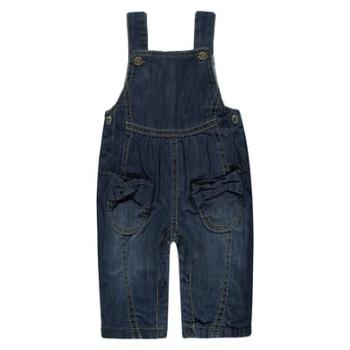 Steiff Girls Dungarees tmavě modrý denim