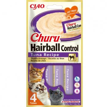 Churu lízací pochoutka Hairball tuňák 4x14g