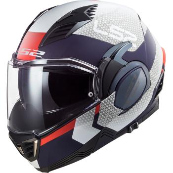 Výklopná moto přilba LS2 FF900 Valiant II Citius P/J  Gloss White Blue  L (59-60)