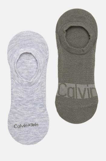 Ponožky Calvin Klein 2-pack pánské, zelená barva, 701226648