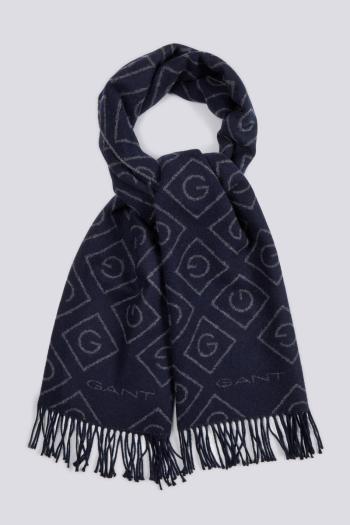 ŠÁLA GANT ICON G WOOL SCARF DARK GREY MELANGE