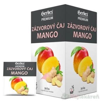 HERBEX Premium ZÁZVOROVÝ ČAJ MANGO, 20x2g