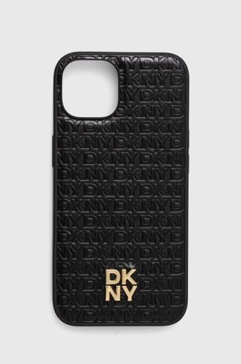 Obal na telefon Dkny iPhone 14 / 15 / 13 černá barva, DKHMP14SPSHRPSK