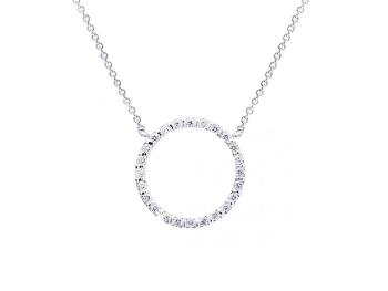 Cutie Jewellery Náhrdelník z bílého zlata se zirkony Z6323-40-10-X-2 40 cm