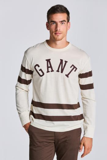 TRIČKO GANT D2. GANT WOOL JERSEY LS TSHIRT CREAM