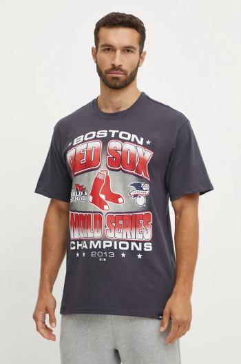 Bavlněné tričko 47 brand MLB Boston Red Sox tmavomodrá barva, s potiskem, BU002TMYIHQ632912VN