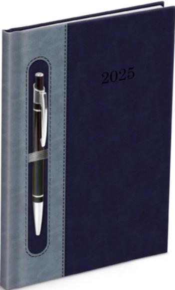 Diář 2025 T805 PU dark blue/gray - na propisku týdenní