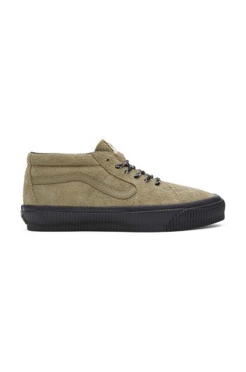 Semišové tenisky Vans Premium Standards Sk8-Mid Reissue 83 béžová farba, VN000CQQCUQ1