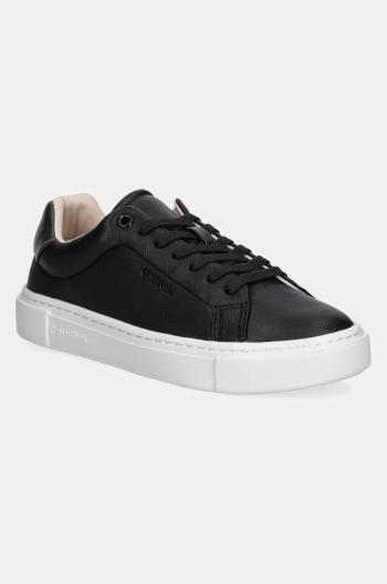 Kožené sneakers boty Calvin Klein CUPSOLE LACE UP W/ML - LTH černá barva, HW0HW02288