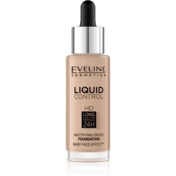 Eveline Cosmetics Liquid Control tekutý make-up s pipetou odstín 035 Natural Beige 32 ml