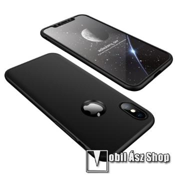 GKK műanyag védő tok / hátlap - FEKETE - 360 fokos védelem! - APPLE iPhone XS Max
