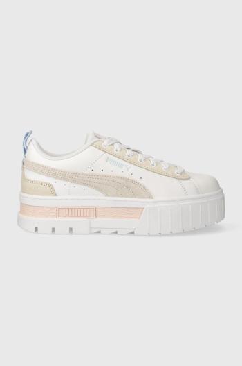 Kožené sneakers boty Puma Mayze Mix Wns bílá barva, 387468