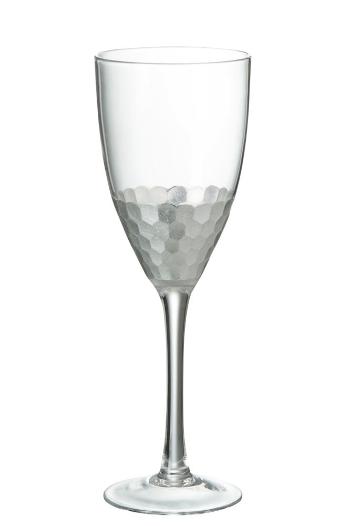 Sklenička na červené víno Silver - Ø 8*23,5 cm 68261