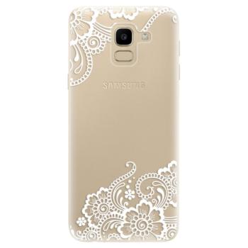 Odolné silikonové pouzdro iSaprio - White Lace 02 - Samsung Galaxy J6