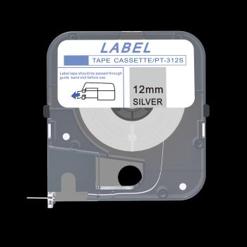 Max LM-312S, 12mm x 8m, stříbrná kompatibilní páska