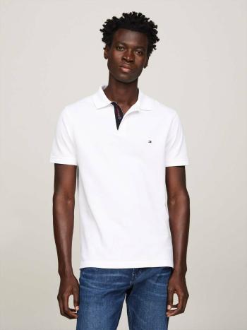 Tommy Hilfiger pánské bílé polo - XXL (YBR)