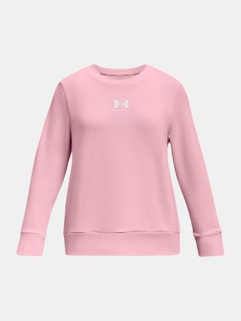 Under Armour UA Rival Terry Crew Mikina dětská Růžová