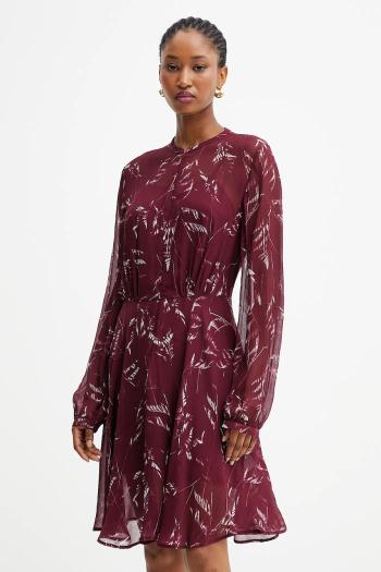 Šaty Armani Exchange bordová farba, mini, áčkový strih, XW001018 AF12051