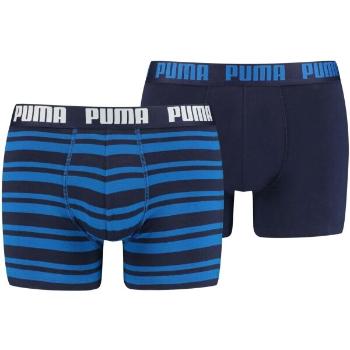 Puma HERITAGE STRIPE BOXER 2P Pánské boxerky, tmavě modrá, velikost