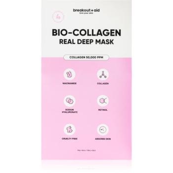 breakout + aid Bio-Collagen Real Deep Mask noční maska s kolagenem 4 ks