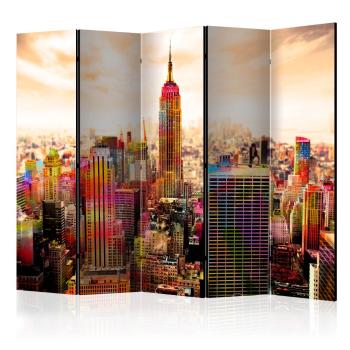 Paraván Colors of New York City III Dekorhome 225x172 cm (5-dílný)