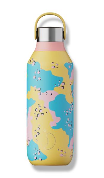 Termoláhev Chilly's Bottles - Desert Camo yellow 500ml, edice Studio/Series 2