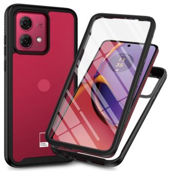 DUAL Obojstranný kryt s fóliou Motorola Moto G84 5G čierny