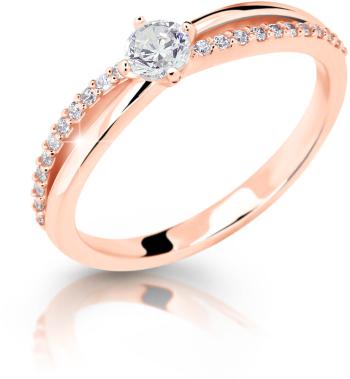 Cutie Jewellery Něžný třpytivý prsten z růžového zlata Z6728–2837-10-X-4 48 mm