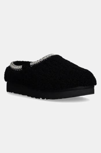 Pantofle UGG Tasman Maxi Curly černá barva, 1158356-BLK